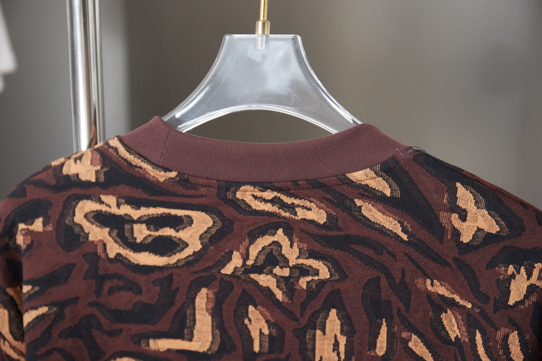 260506 New high-quality patterned jacquard knitted short-sleeved T-shirt
