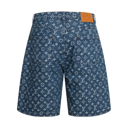 260506 New high-quality classic floral-printed denim shorts
