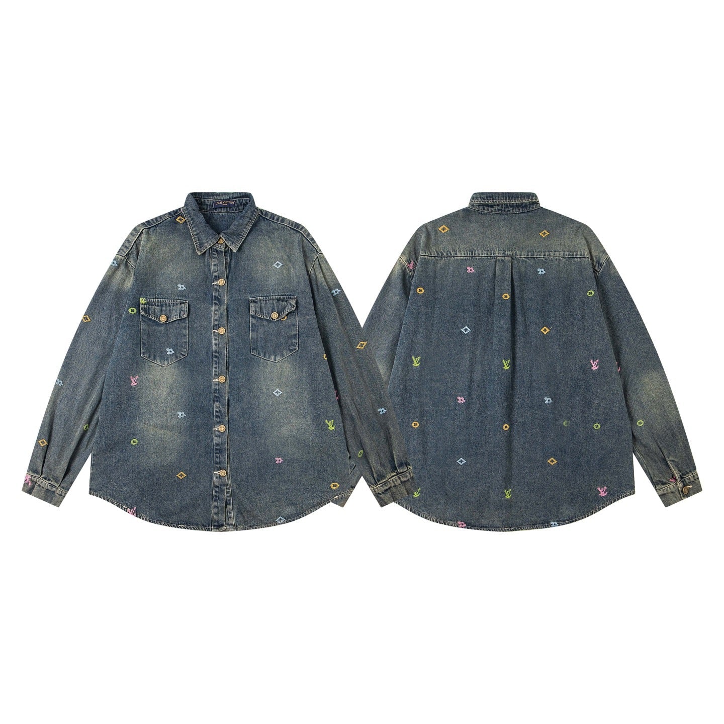 260506 New high-quality heavy-duty full-stitch embroidered denim jacket