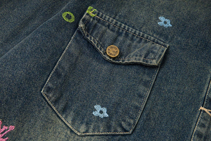 260506 New high-quality heavy-duty full-stitch embroidered denim jacket