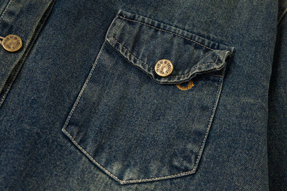 260506 New high-quality heavy-duty full-stitch embroidered denim jacket