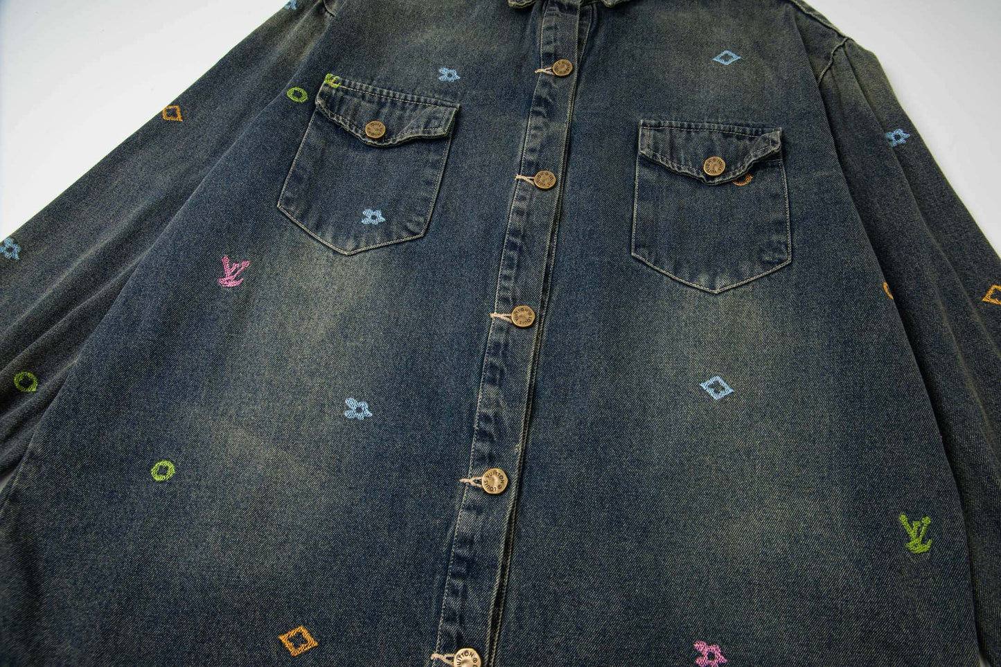 260506 New high-quality heavy-duty full-stitch embroidered denim jacket