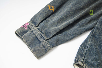 260506 New high-quality heavy-duty full-stitch embroidered denim jacket