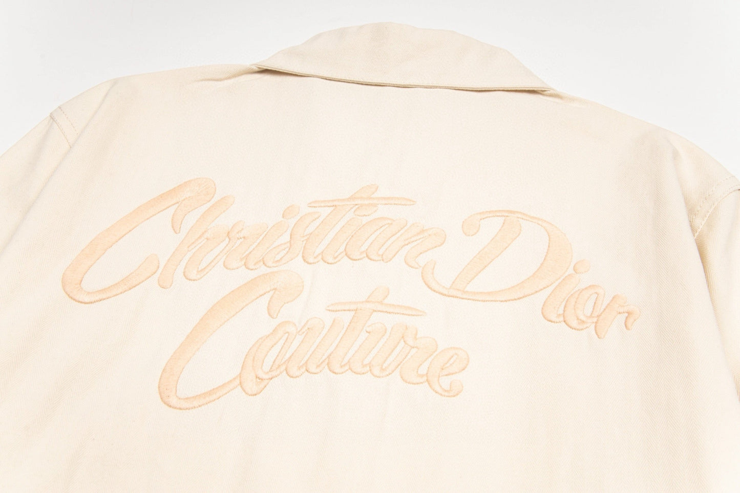260506 New high-quality beige embroidered printed denim jacket