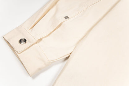 260506 New high-quality beige embroidered printed denim jacket