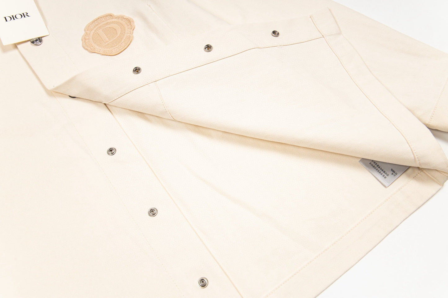 260506 New high-quality beige embroidered printed denim jacket