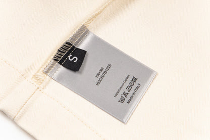 260506 New high-quality beige embroidered printed denim jacket