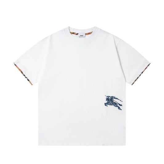 260506 New high-quality checked and embroidered T-shirt