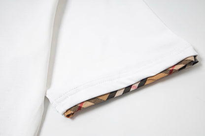 260506 New high-quality checked and embroidered T-shirt