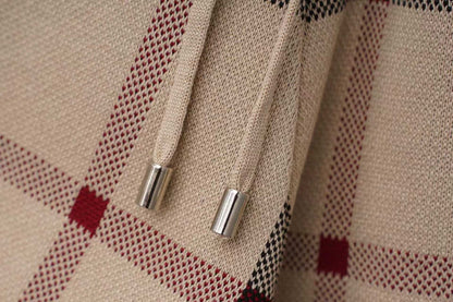 260506 New high-quality jacquard wool-spun cotton yarn checked woolen short pants