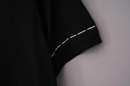 260506 New high-quality jacquard wool-spun cotton yarn knitted T-shirt