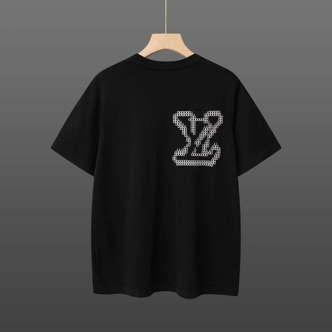 260506 New high-quality T-shirt with classic jacquard wool blend cotton yarn on the chest area