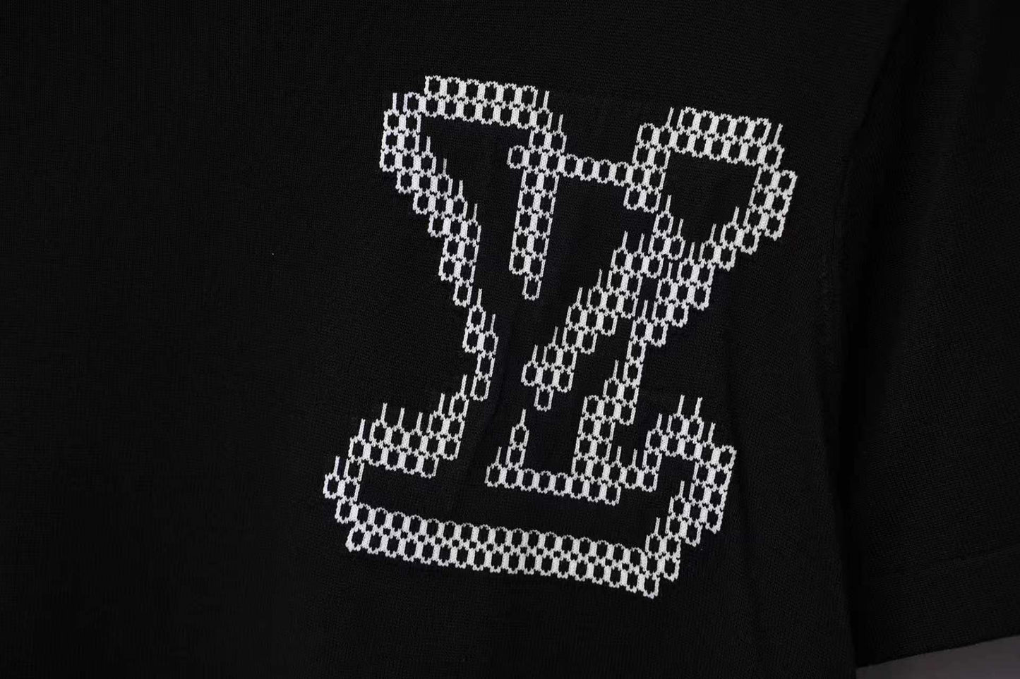 260506 New high-quality T-shirt with classic jacquard wool blend cotton yarn on the chest area