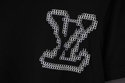 260506 New high-quality T-shirt with classic jacquard wool blend cotton yarn on the chest area