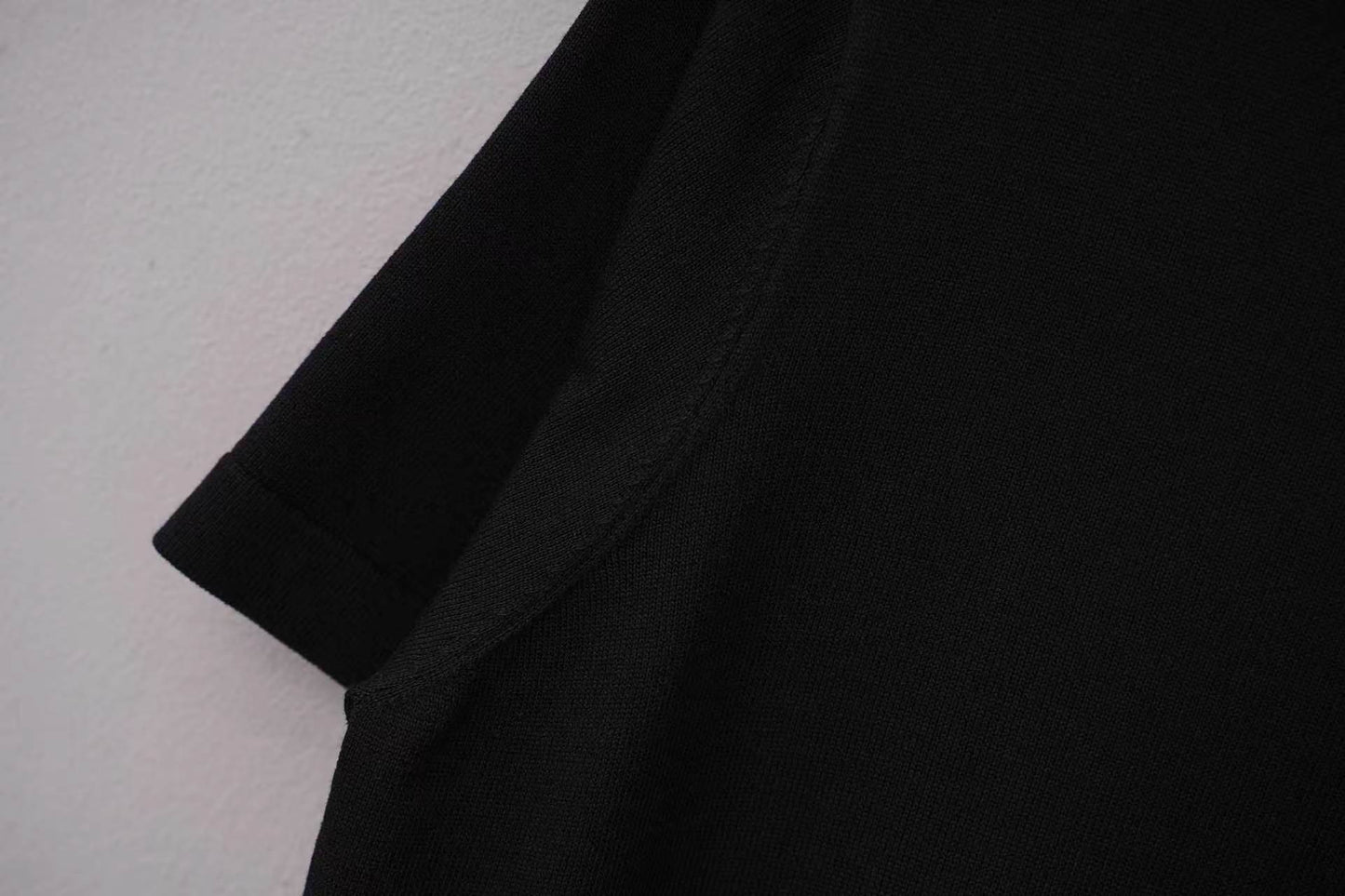 260506 New high-quality T-shirt with classic jacquard wool blend cotton yarn on the chest area