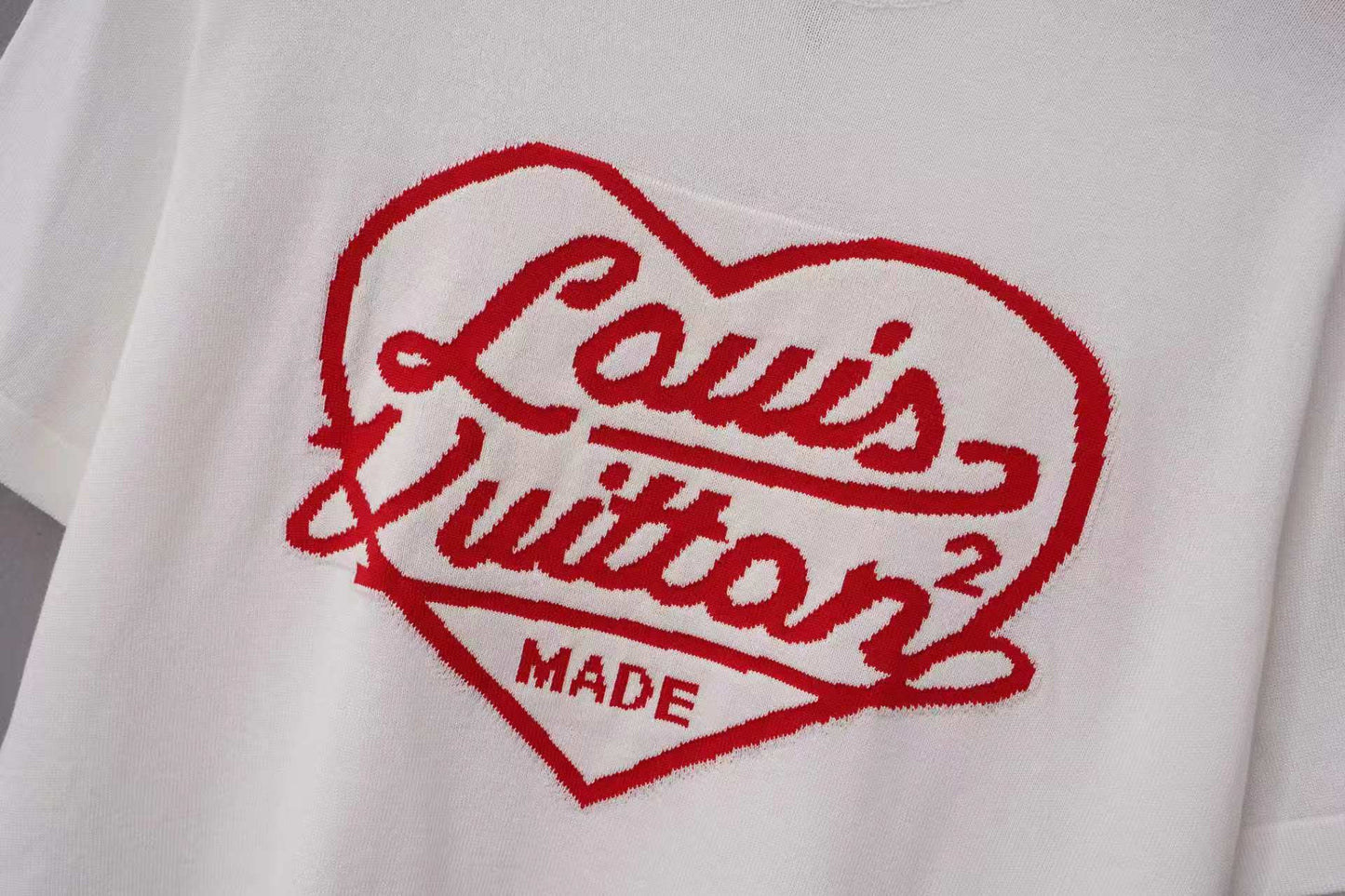 260506 New high-quality T-shirt with classic jacquard wool blend cotton yarn on the chest area