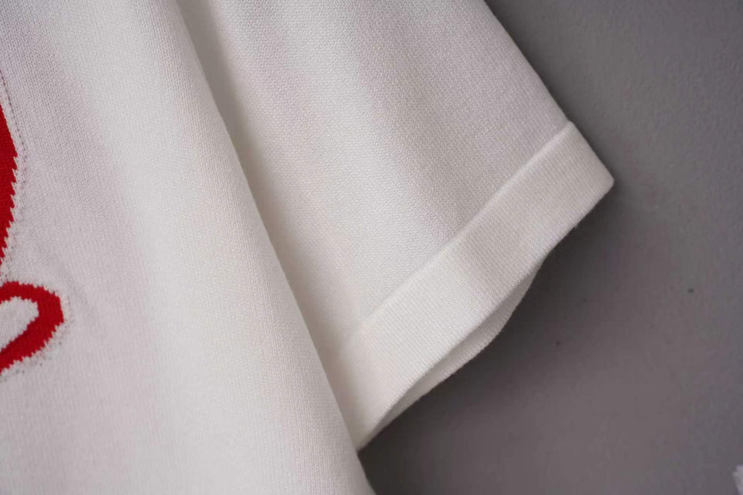 260506 New high-quality T-shirt with classic jacquard wool blend cotton yarn on the chest area