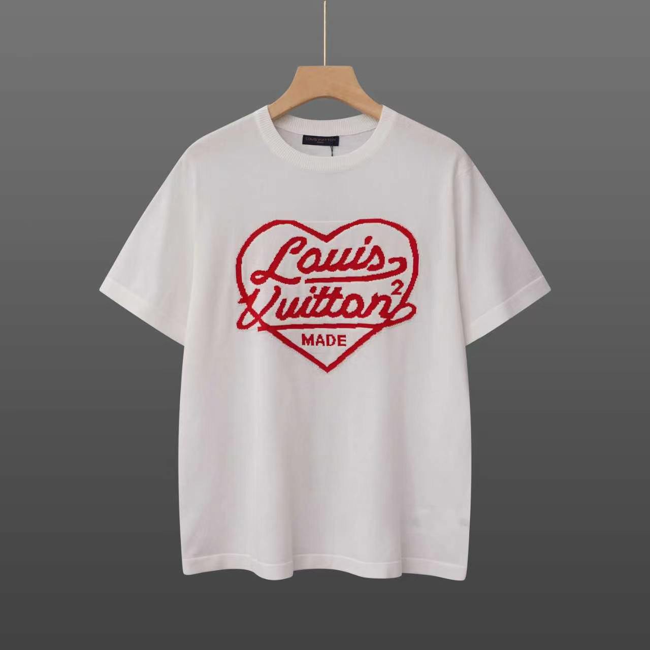 260506 New high-quality T-shirt with classic jacquard wool blend cotton yarn on the chest area