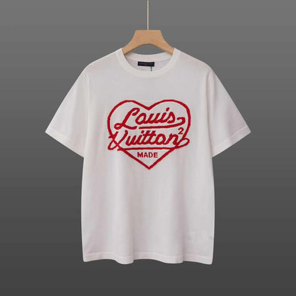 260506 New high-quality T-shirt with classic jacquard wool blend cotton yarn on the chest area