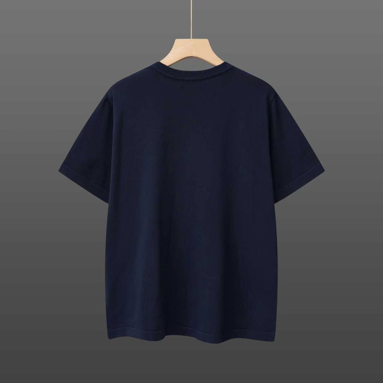 260506 New high-quality T-shirt with classic jacquard wool blend cotton yarn on the chest area