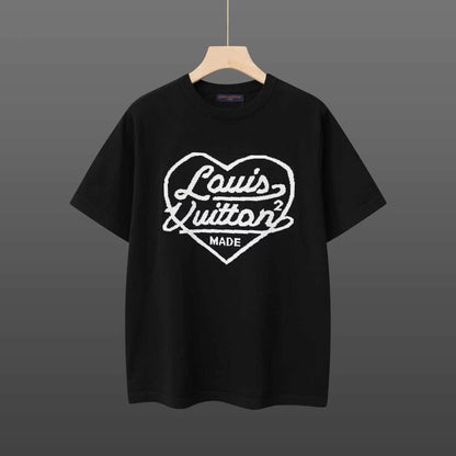 260506 New high-quality T-shirt with classic jacquard wool blend cotton yarn on the chest area