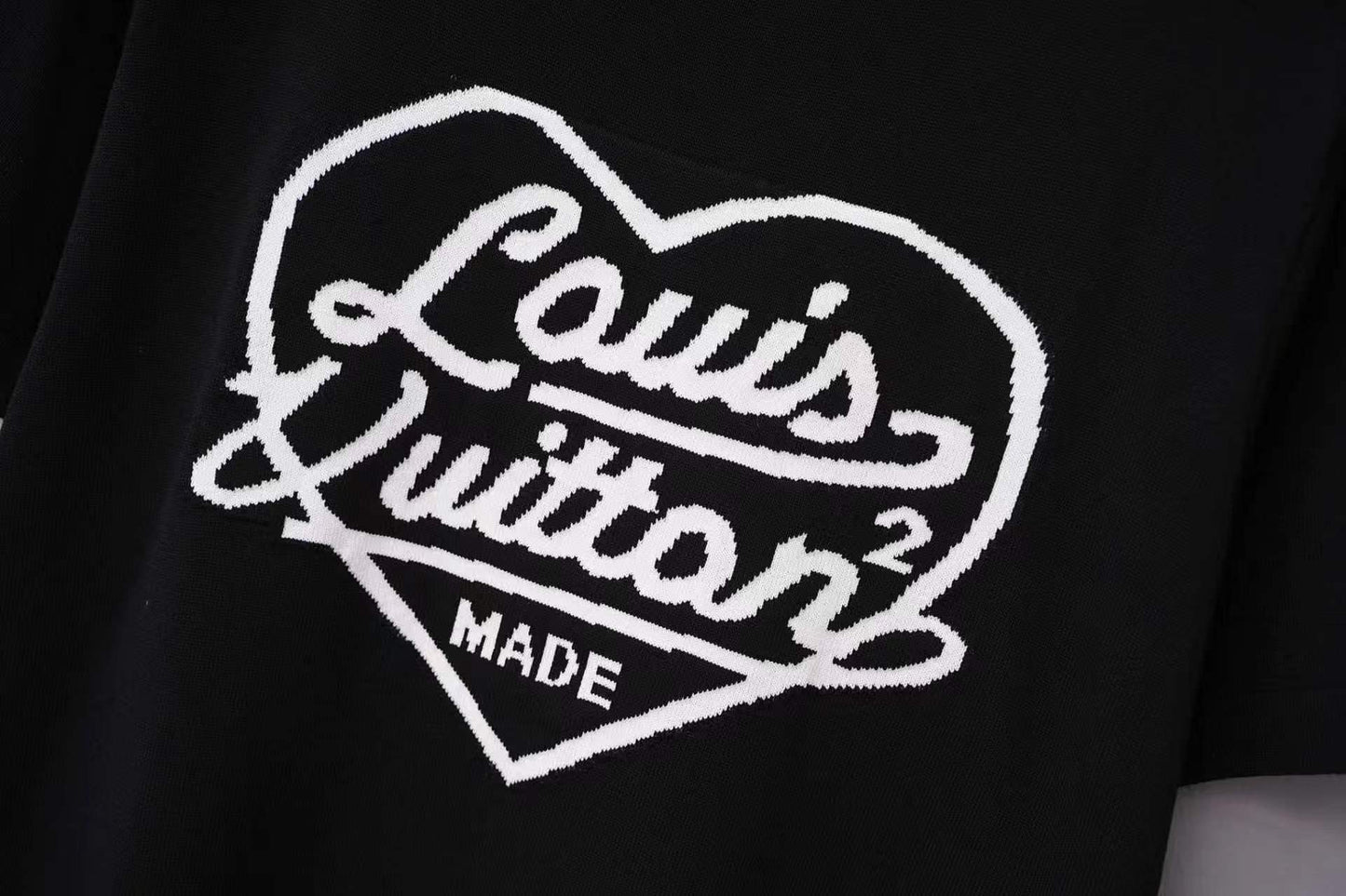 260506 New high-quality T-shirt with classic jacquard wool blend cotton yarn on the chest area