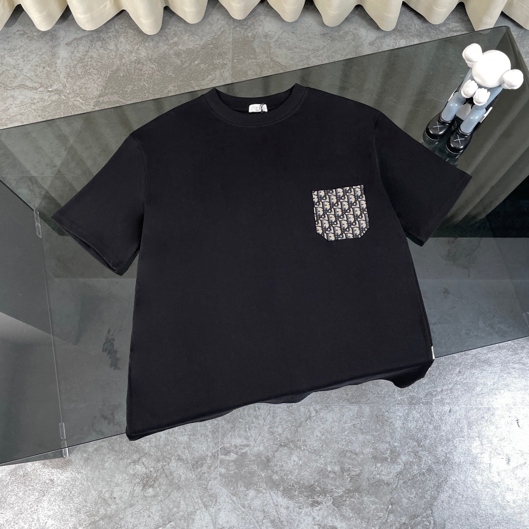 260506 New high-quality T-shirt with classic jacquard pattern on the chest and pockets