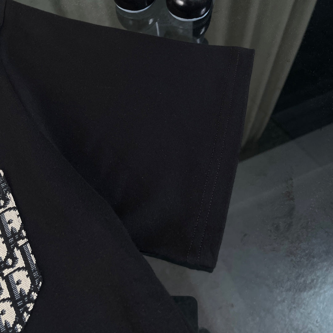 260506 New high-quality T-shirt with classic jacquard pattern on the chest and pockets