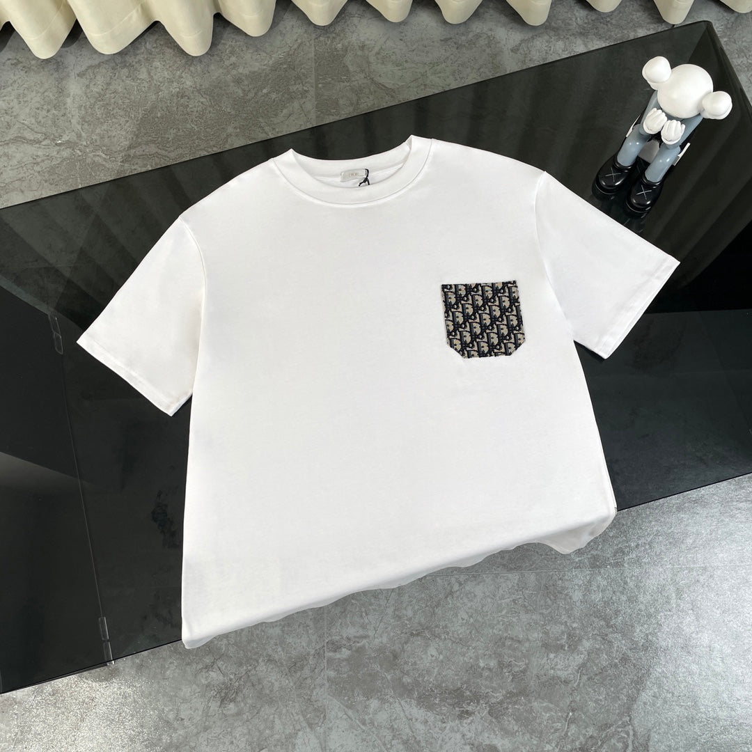 260506 New high-quality T-shirt with classic jacquard pattern on the chest and pockets