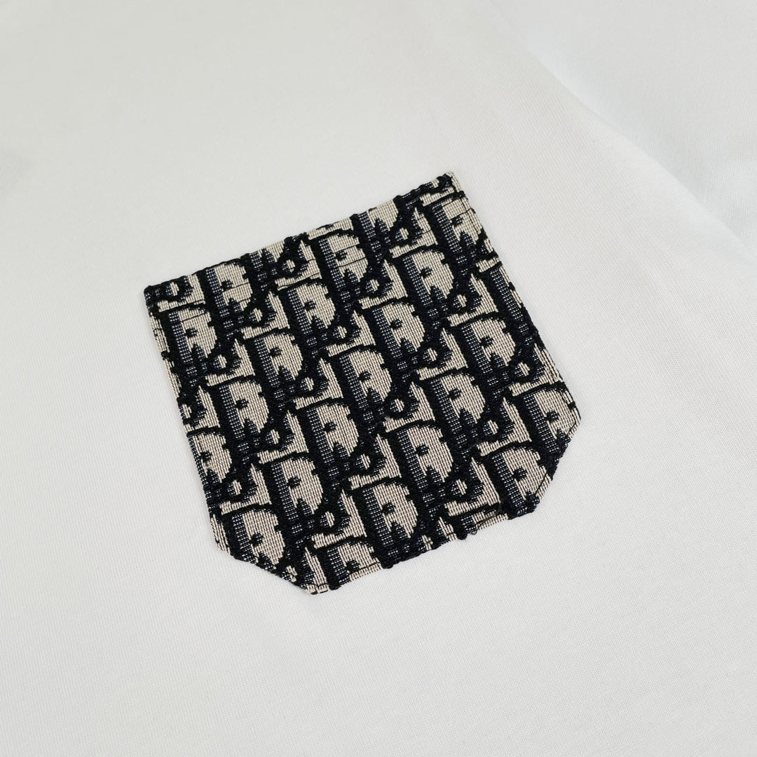 260506 New high-quality T-shirt with classic jacquard pattern on the chest and pockets