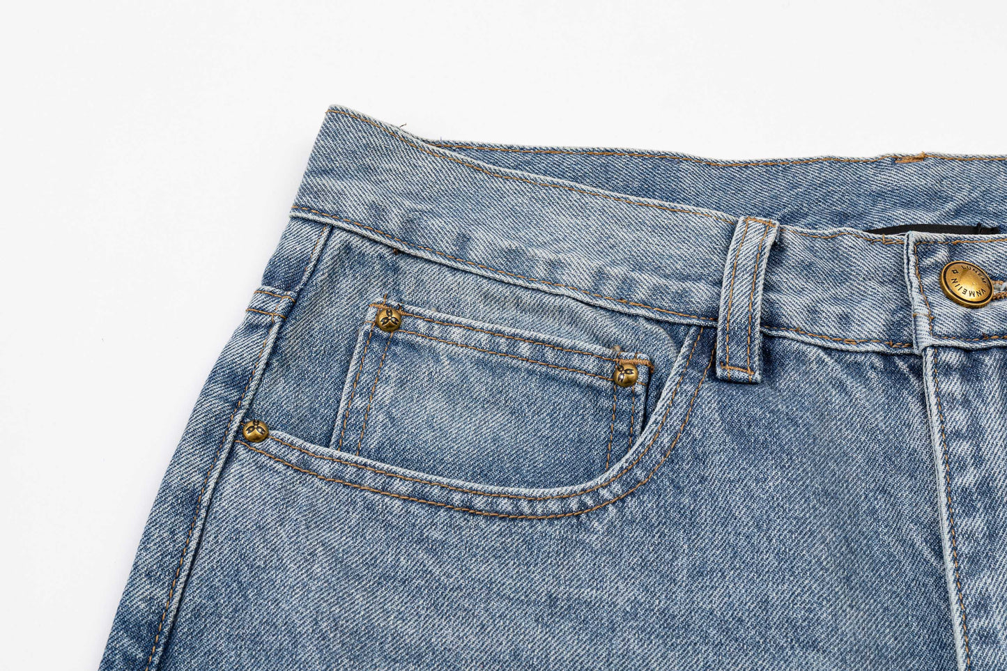 260506 New high-quality hand-woven denim trousers with full-printed letters