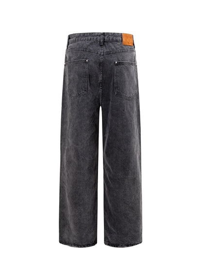 260506 New high-quality hand-woven denim trousers with full-printed letters