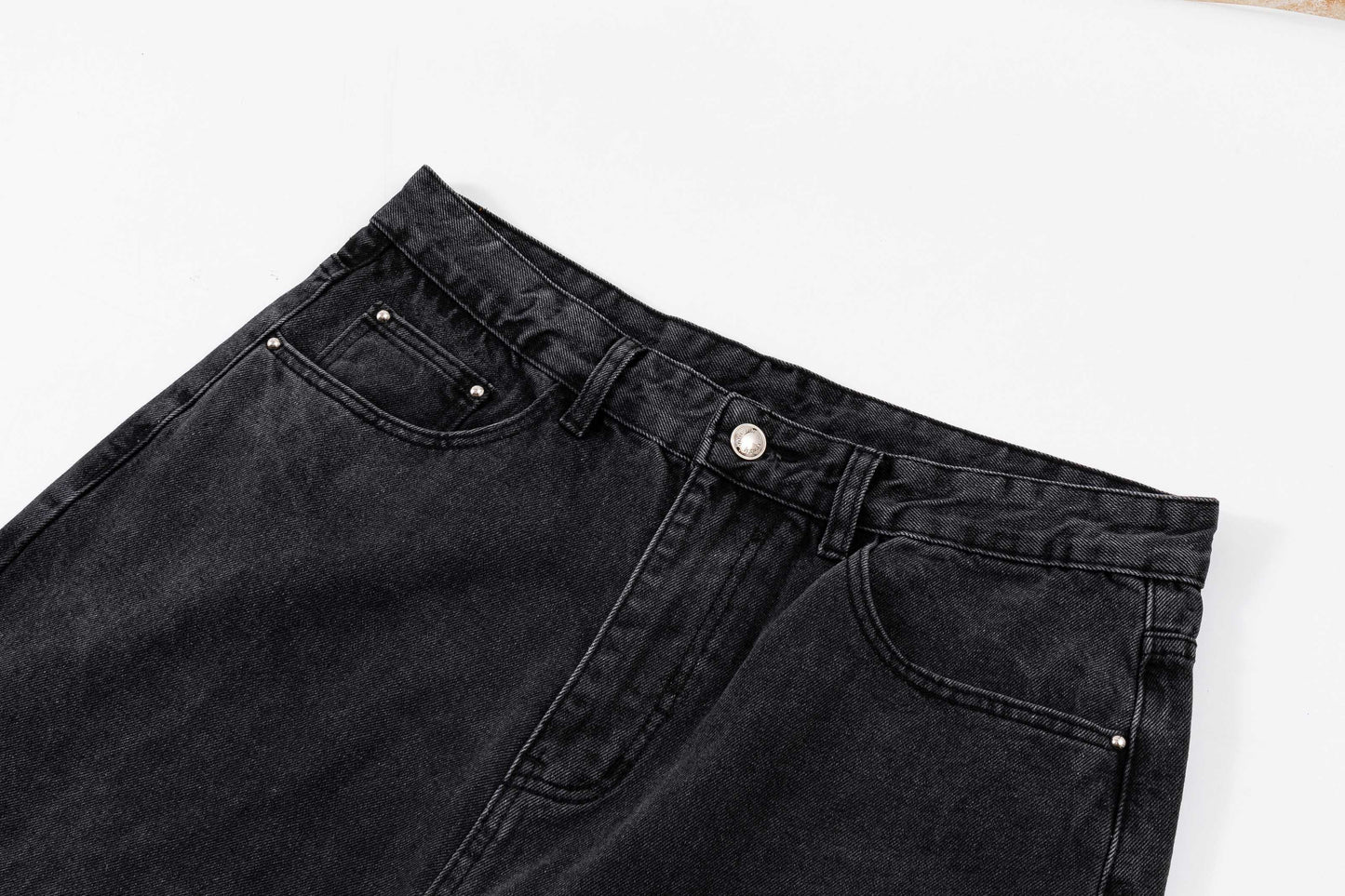 260506 New high-quality hand-woven denim trousers with full-printed letters
