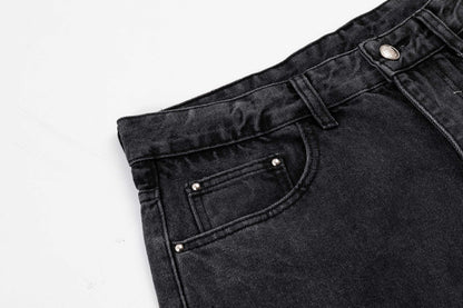260506 New high-quality hand-woven denim trousers with full-printed letters