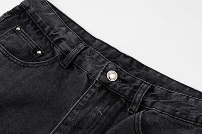 260506 New high-quality hand-woven denim trousers with full-printed letters