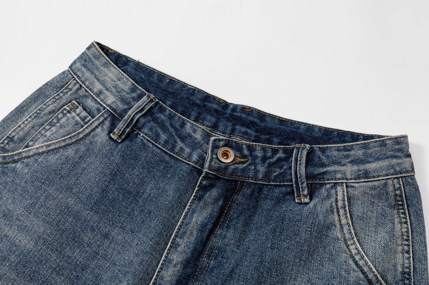 260506 New high-quality perfect blue water-washed custom-made denim shorts