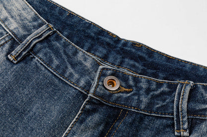 260506 New high-quality perfect blue water-washed custom-made denim shorts