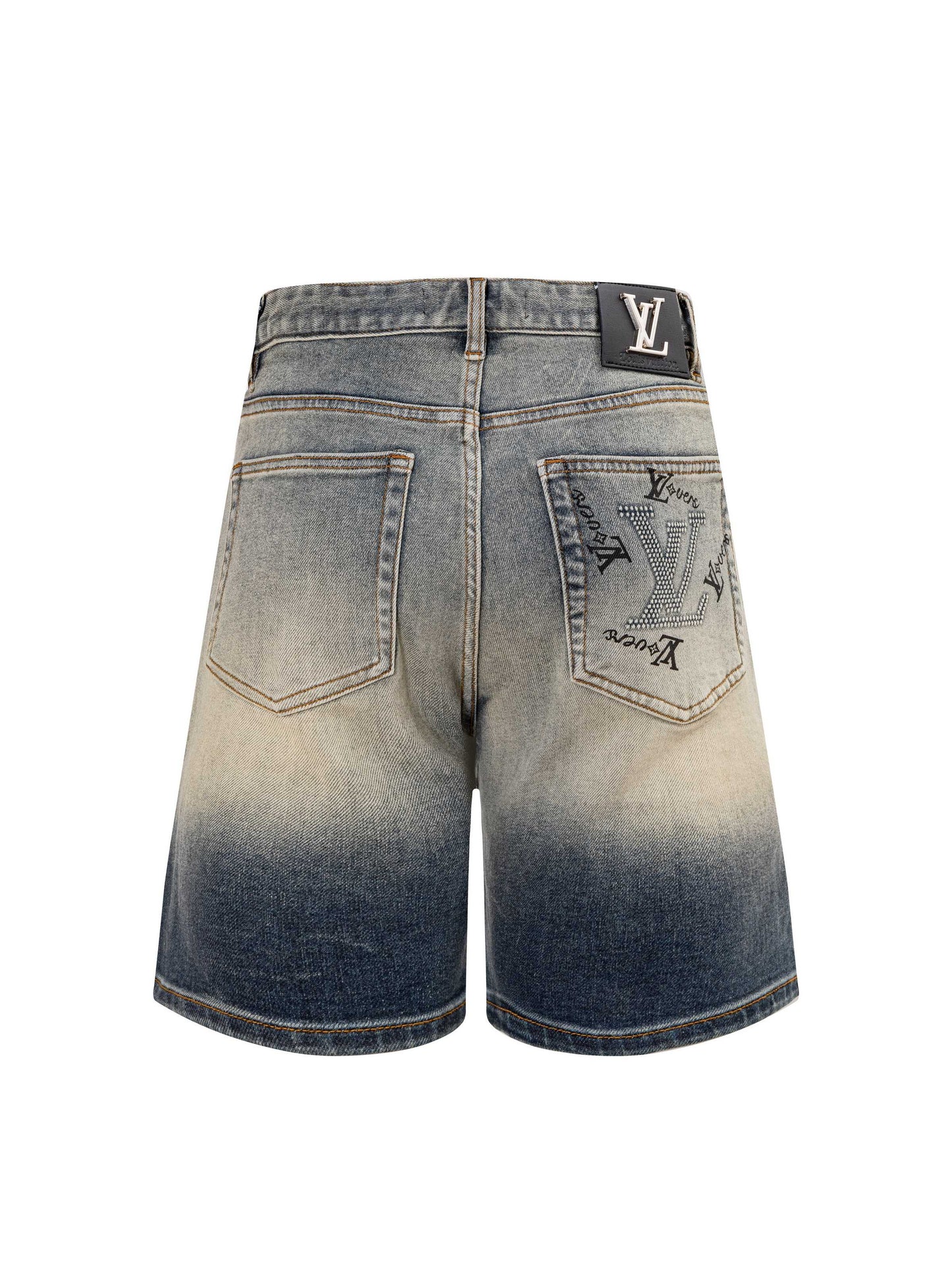 260506 New high-quality perfect blue water-washed custom-made denim shorts