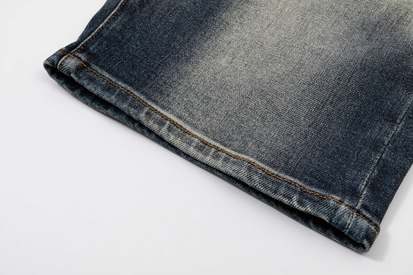 260506 New high-quality perfect blue water-washed custom-made denim shorts