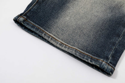260506 New high-quality perfect blue water-washed custom-made denim shorts