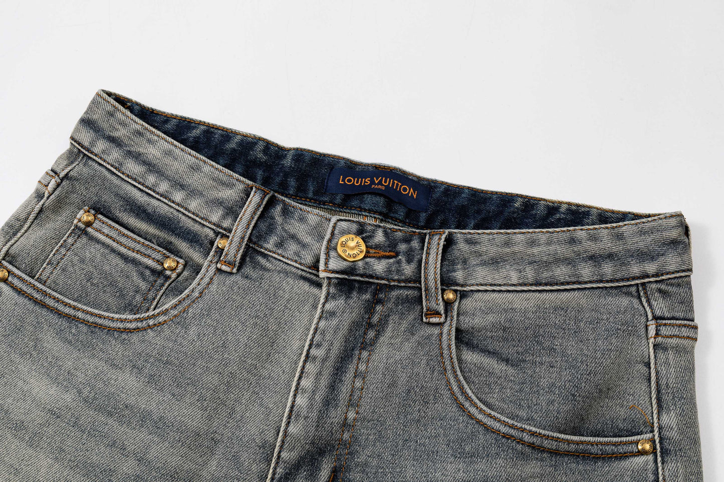 260506 New high-quality perfect blue water-washed custom-made denim shorts