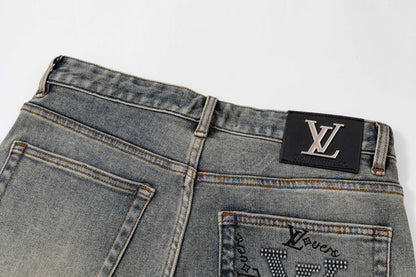 260506 New high-quality perfect blue water-washed custom-made denim shorts