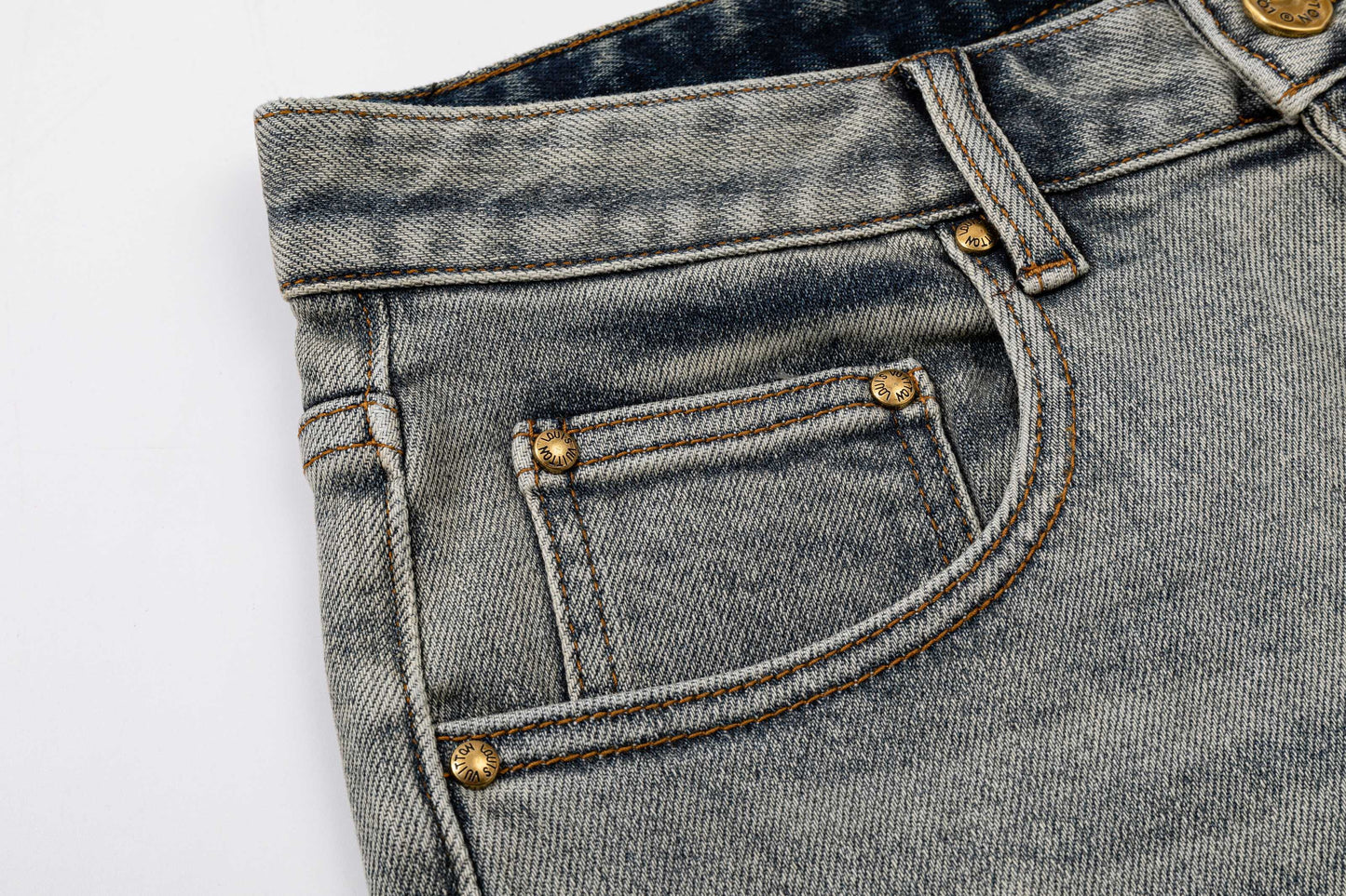 260506 New high-quality perfect blue water-washed custom-made denim shorts