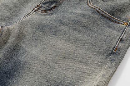 260506 New high-quality perfect blue water-washed custom-made denim shorts