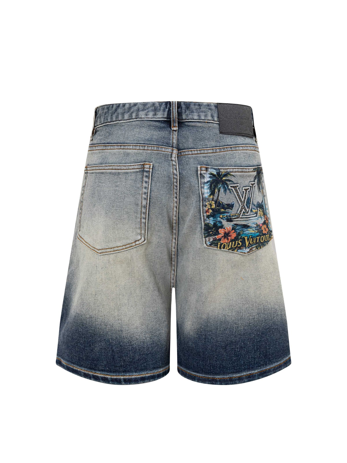 260506 New high-quality perfect blue water-washed custom-made denim shorts