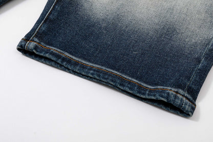 260506 New high-quality perfect blue water-washed custom-made denim shorts