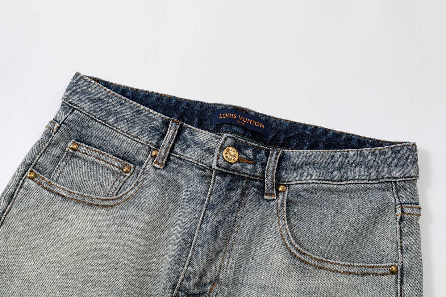 260506 New high-quality perfect blue water-washed custom-made denim shorts
