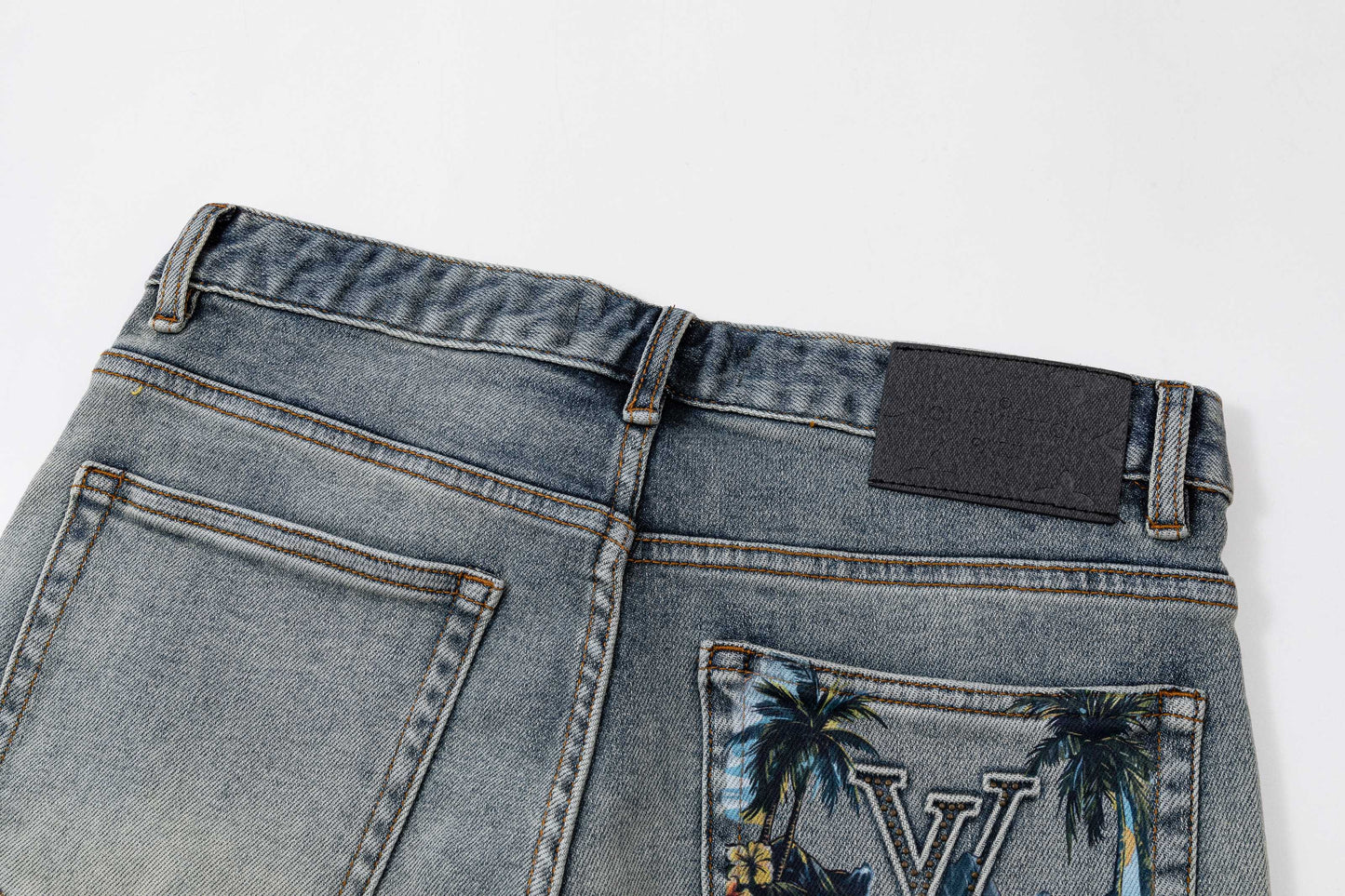 260506 New high-quality perfect blue water-washed custom-made denim shorts