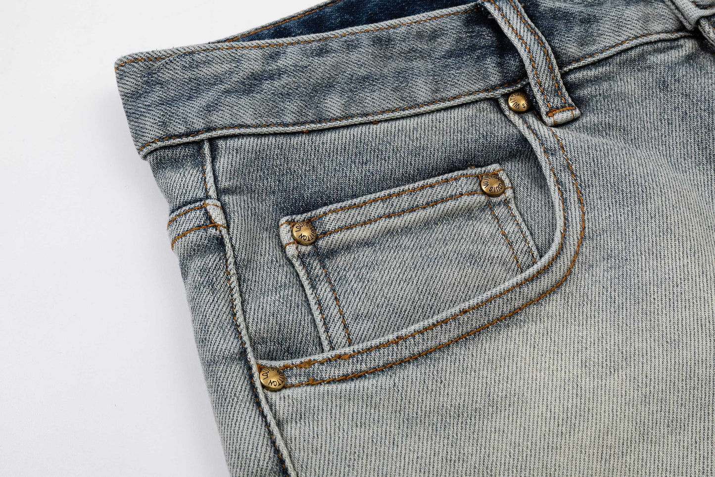 260506 New high-quality perfect blue water-washed custom-made denim shorts