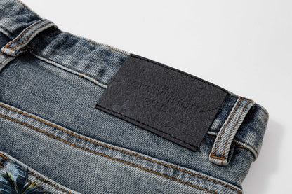 260506 New high-quality perfect blue water-washed custom-made denim shorts